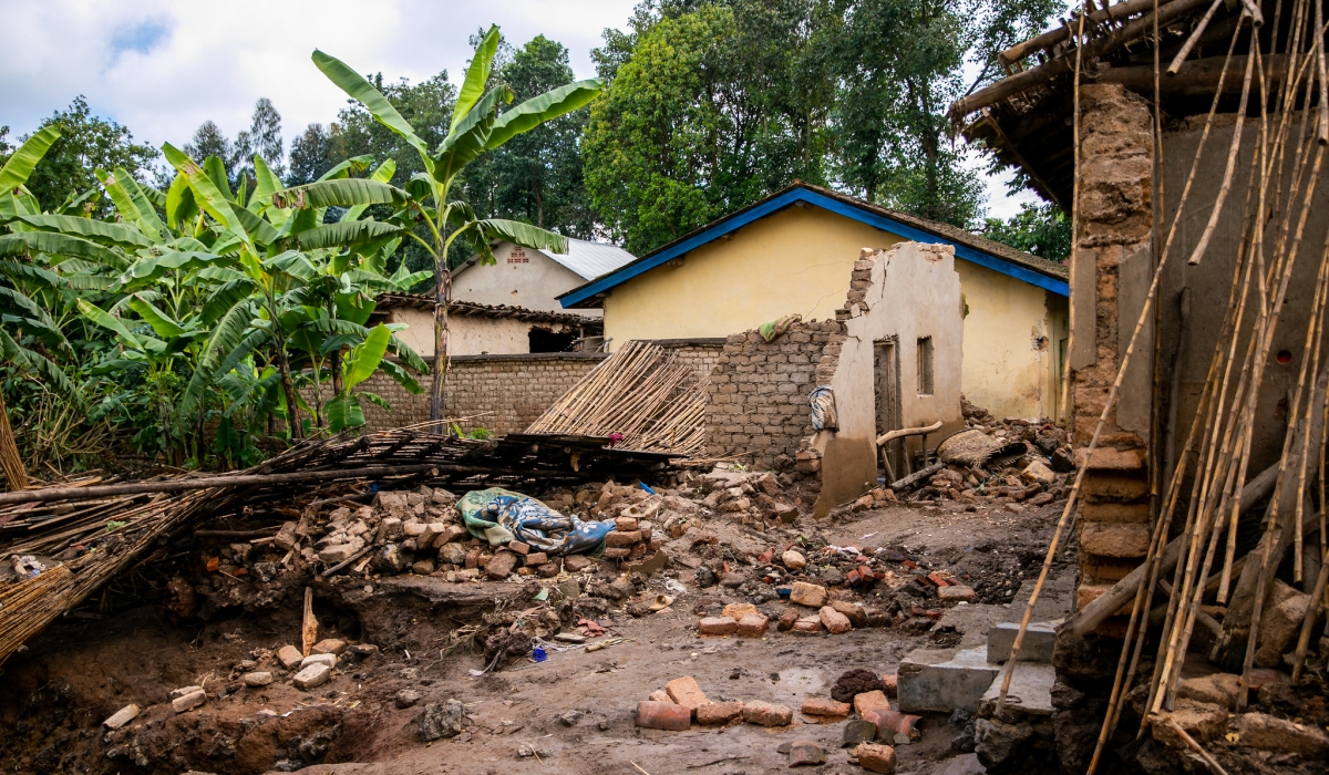 One of the houses that was destroyed by heavy rains and landslides on May 2-3. 131 people were killed and over 5000 houses destroyed by the landslides. Photo: Olivier Mugwiza