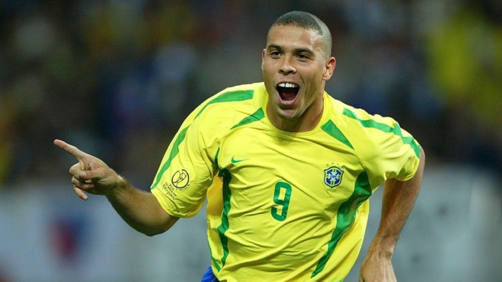 Ronaldo Nazario aka Ronaldo Phenomenon celebrates a goal during a past international game for the Brazil. The superstar, who played for PSV Eindhoven,
FC Barcelona, FC Inter, Real Madrid, and AC Milan, missed a total of 166 games due to injuries throughout his career.