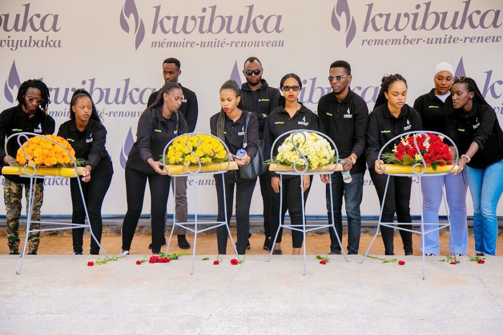 BetPawa staff lay wreaths to pay tribute to victims of the Genocide Against the Tutsi at Kigali Genocide Memorial. Photos: Courtesy.