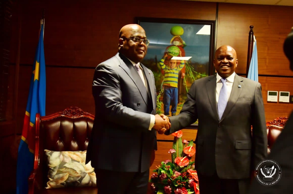 On Tuesday, May 9, DR Congo&#039;s President Felix Tshisekedi met with Botswana’s President Mokgweetsi Masisi, who is the current chairperson of the Southern African Development Community (SADC). Courtesy photo