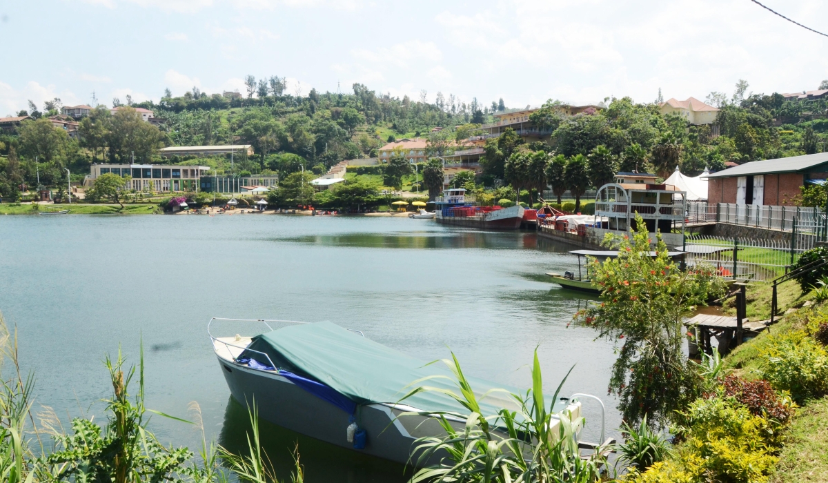 A landscape view of Karongi port on the shore of Lake Kivu in Karongi District. The government allocated Rwf17.8 billion for this project of the construction of ports at Lake Kivu . Sam Ngendahimana