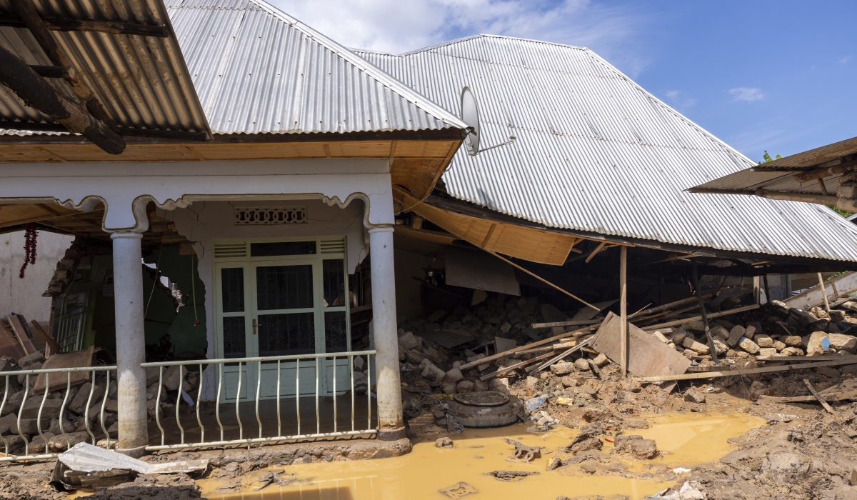 Some of over 6000 houses that were extremely damaged by landslides and floods in Rwanda on May 3. According to the newly launched assessment  a total of 19,179 families are in very high risk zones, which can endanger their lives in case of disasters. Courtesy