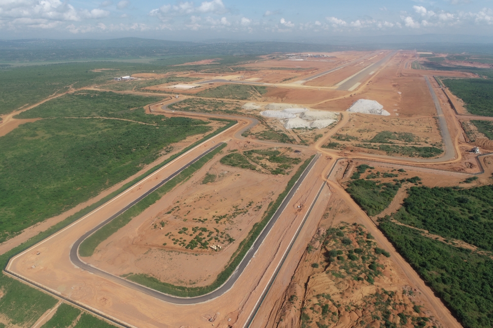 Rwanda's airport in Bugesera captured in photographs during the construction phase.