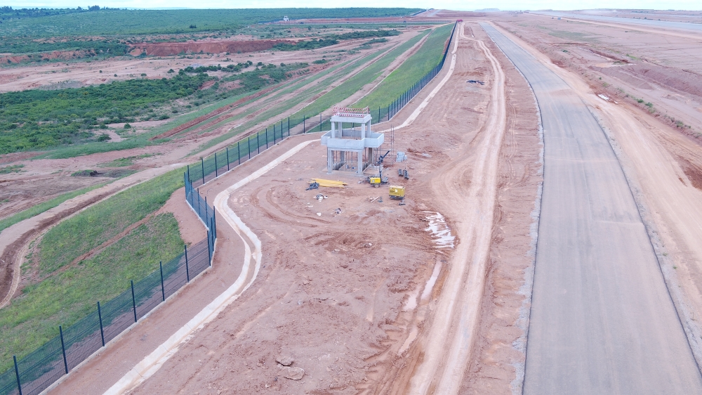  Part of the completed fence and nearly finished internal road network. Aviation Travel and Logistics (ATL).