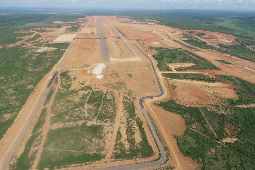 The earthwork platform seen from the air. Aviation Travel and Logistics (ATL).