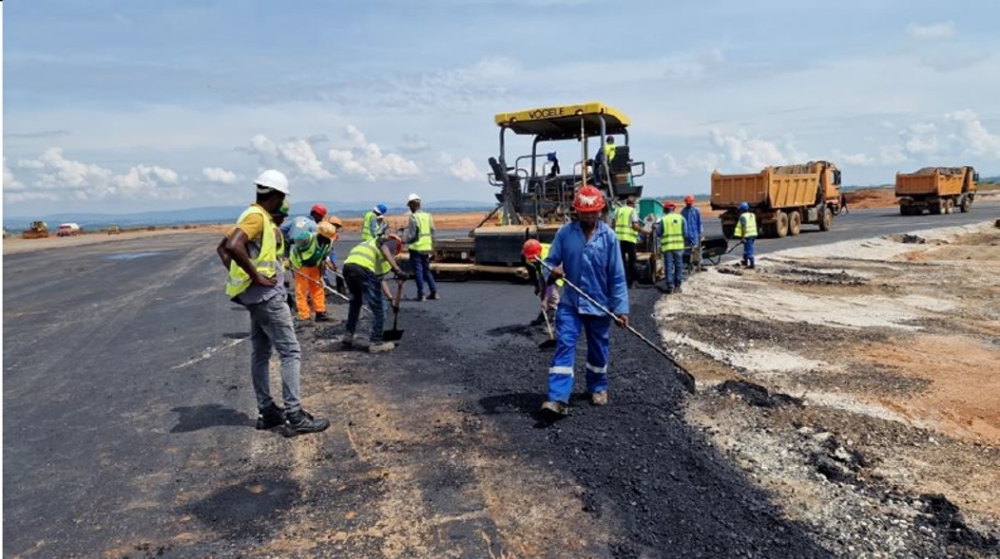 Workers are busy doing subbase work on the aircraft taxiway. Aviation Travel and Logistics (ATL)