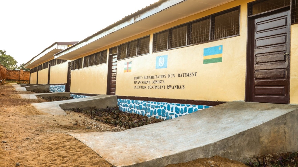 A Look at the 6 rehabilitated classrooms officially handed over by Rwandan Peacekeepers to the Ministry of Education in Bangui City, CAR