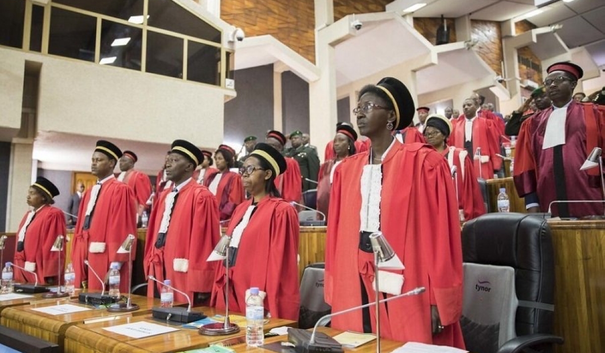 Judges during the launch of  Judicial year. The Supreme Court has said the judiciary needs more than Rwf9.7 billion to ably increase salaries for judicial personnel.Courtesy