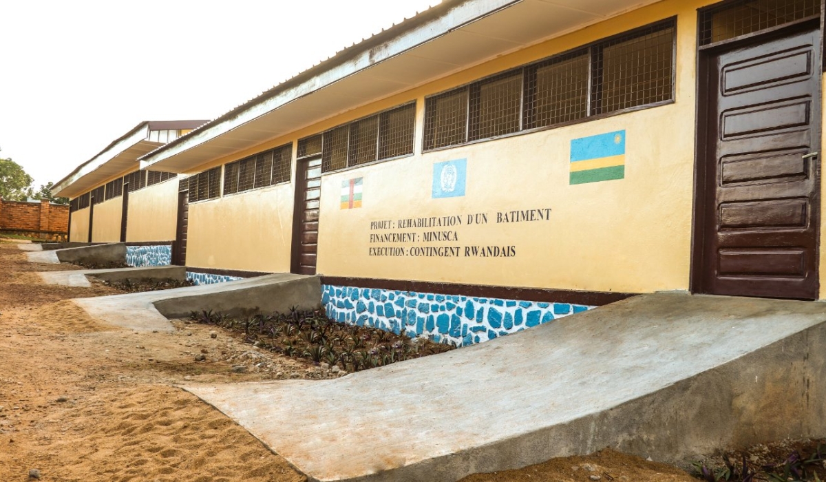 A Look at the 6 rehabilitated classrooms officially handed over by Rwandan Peacekeepers to the Ministry of Education in Bangui City, CAR