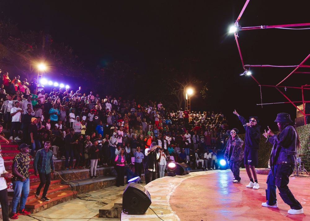 The singer performed for a large crowd at Agahozo Shalom Youth Village