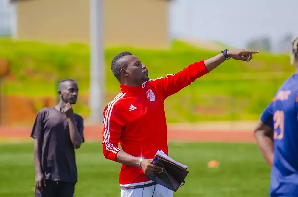 Sunrise FC head coach Innocent Seninga will not be on the touchline when his side welcomes title chasers Kiyovu Sports. Photo: Courtesy.