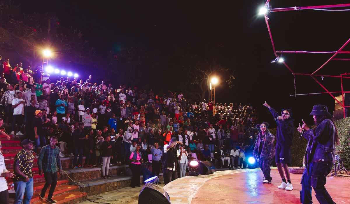 The singer performed for a large crowd at Agahozo Shalom Youth Village