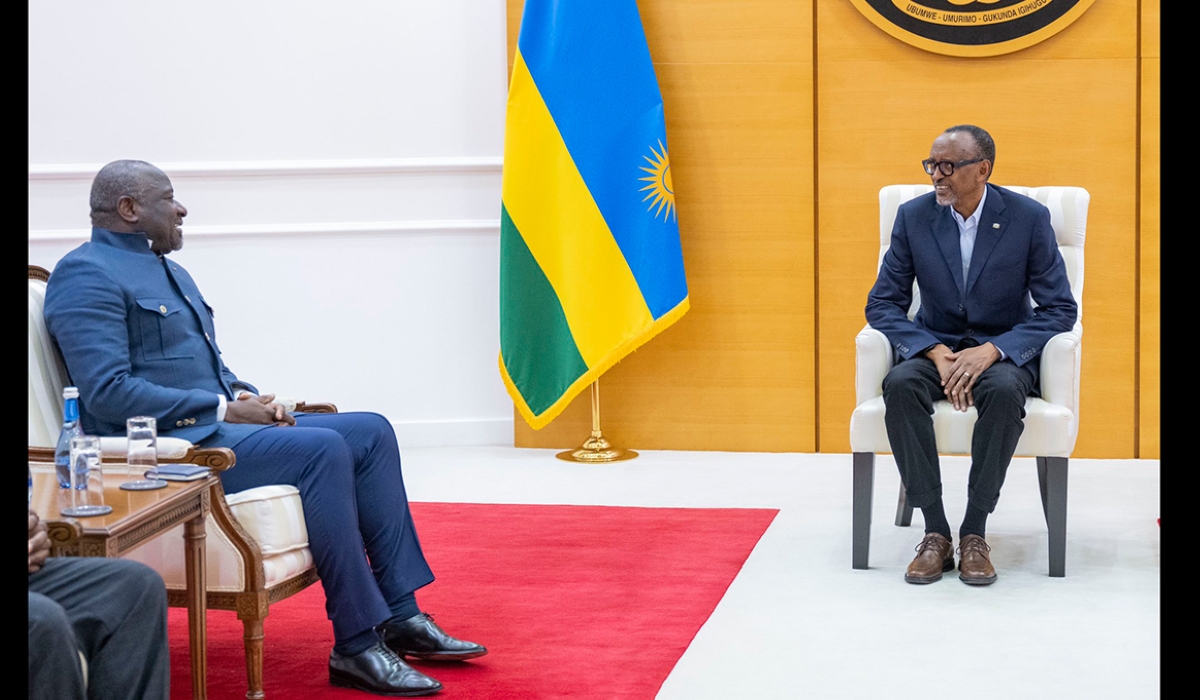 President Kagame meets with Dr. Lassina Zerbo, Chairperson of Rwanda Atomic Energy Board at Village Urugwiro in Kigali on Tuesday, May 16. Photo by Village Urugwiro