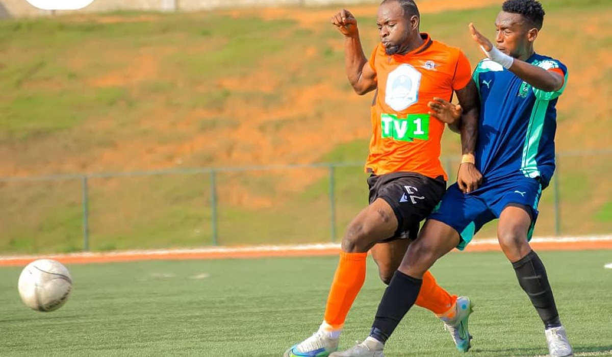Gasogi striker Godwin Blessing (L) in action during a past game against Rwamagana City.  The club suspended him indefinitely following a bust-up with head coach Paul Kiwanuka on Tuesday-courtesy 