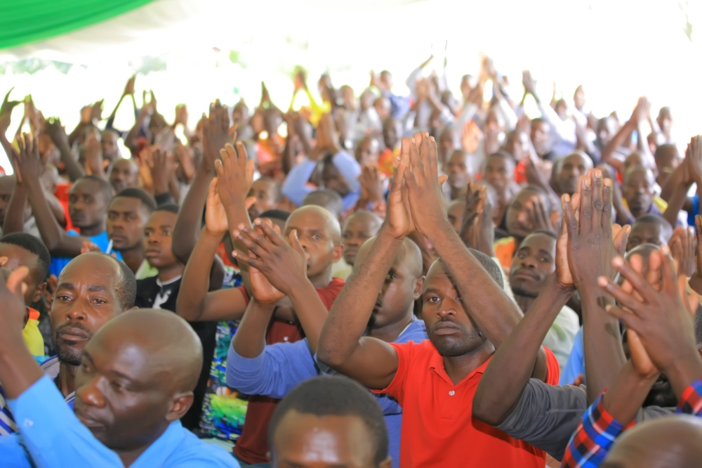 Participants during an event held as part of efforts against smuggling. All photos: Emmanuel Nkangura.