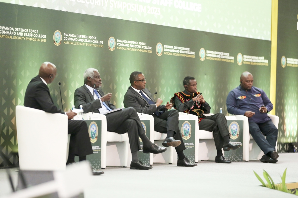 A panel discussion at the 10th National Security Symposium  that is taking place in Kigali  on Thursday, May 18.