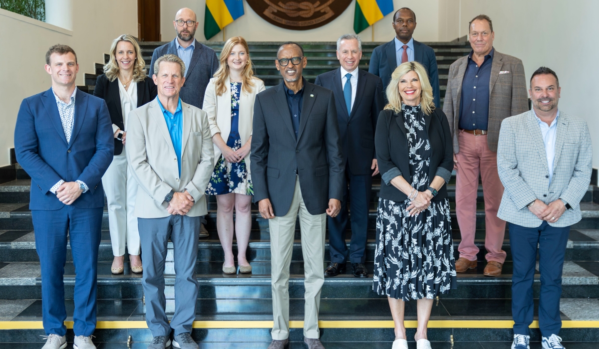 President Kagame meets with a delegation from the Morgridge Family Foundation at Village Urugwiro on Thursday, May 18. Photo by Village Urugwiro