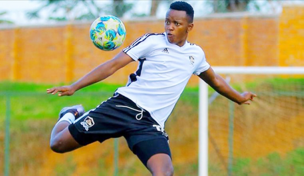 APR FC striker Innocent Nshuti during a training session.