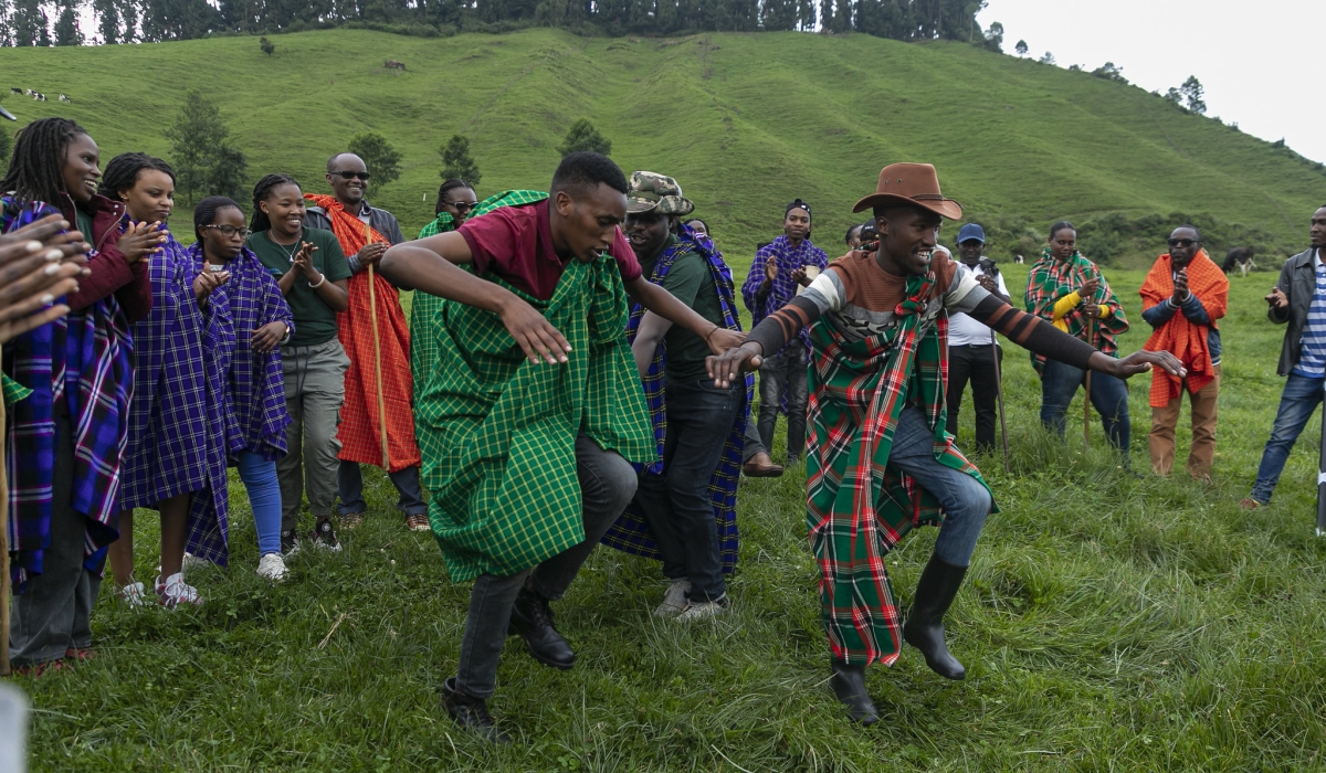 Visitors enjoy a traditional dance at Bigogwe. Photos by Christianne Murengerantwari
