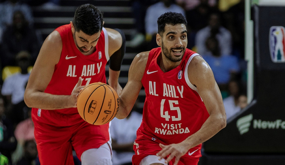Al Ahly players with the ball as they eliminate REG last Saturday. The Egyptian giants will face Stade Malien on Wednesday May 23. Photo by Christianne Murengerantwari