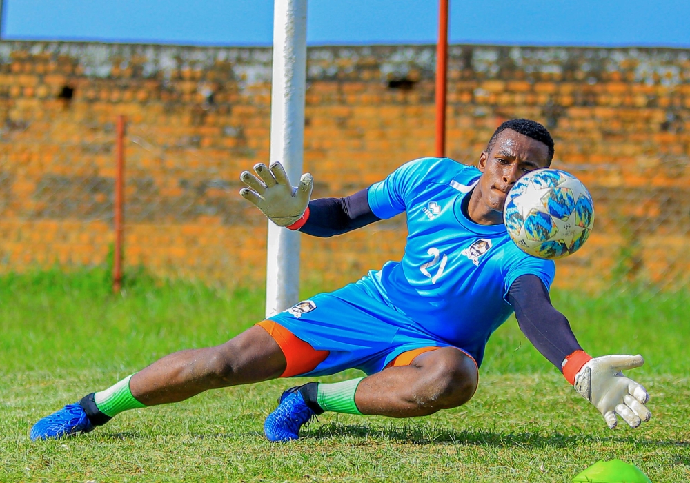 Goalkeeper Fiacre Ntwari in action during a training session. Congolese giants AS Vita Club are interested in signing goalkeeper Fiacre Ntwari in the impending June transfer window. File