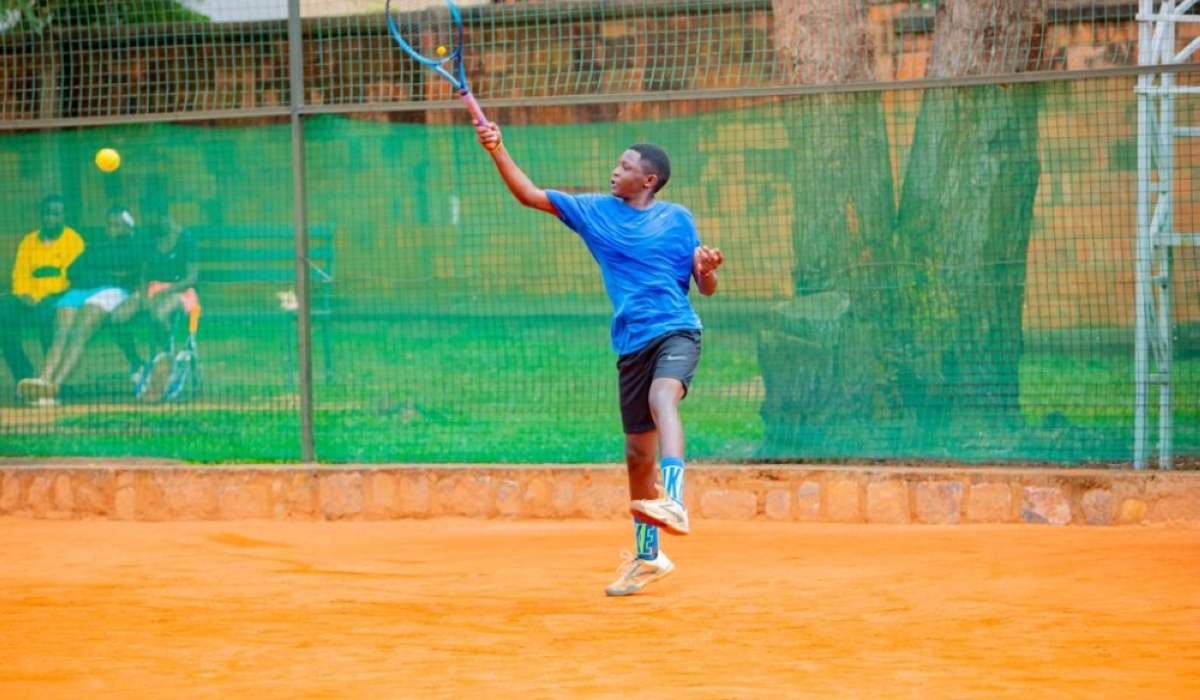Rwandan tennis youngster Claude Ishimwe .