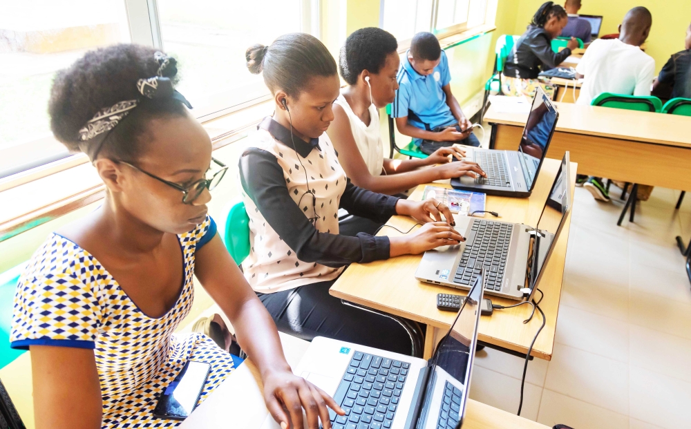 University of Rwanda students during an IT class at Gikondo campus in Kigali. Photo by Craish Bahizi