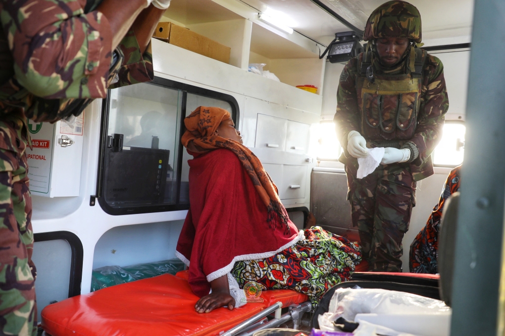 Kenyan troops serving under the East African Community regional force (EACRF) offered medical aid to an expectant lady within Kibumba and took her to Kinyaruchinya Health Center where she had a successful delivery.