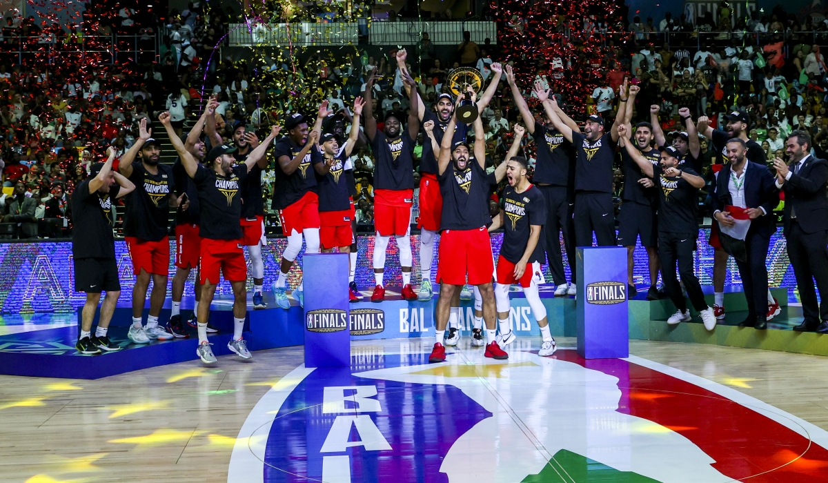 Egyptian giants Al Ahly are champions of  the 2023 Basketball Africa League  after stunning AS Douanes  80-65  in the final at BK Arena on Saturday, May 27. Photo by Olivier Mugwiza