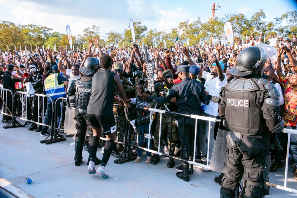 APR FC fans celebrate after being crowned Rwanda Premier League Champions at Kigali Pele Stadium on Sunday, May 28. All photos by Craish Bahizi