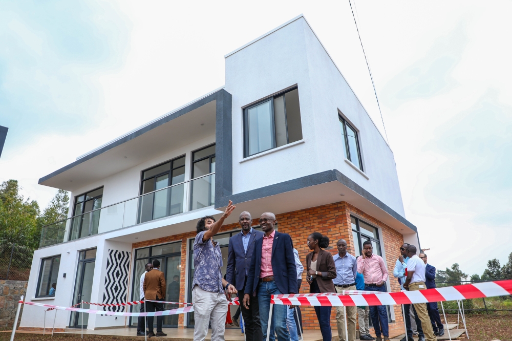 Delegates during a guided tour of the newly inaugurated French owned Isange Estate at Rebero in Kigali. Canadian investors are among those who have expressed interest in a project to construct 1,250 affordable houses in Ndera Sector. Photo: File.