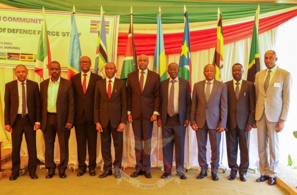 East African Community Chiefs of Defence Forces and Chiefs of Defence Staff met for an extraordinary meeting in Bujumbura, Burundi, on Monday, May 29, over the security situation in eastern DR Congo.