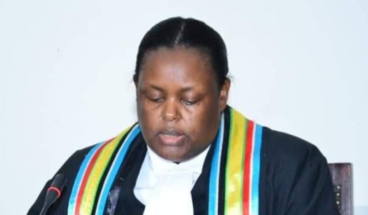 Lady Justice Anita Mugeni from Rwanda was, on Wednesday, May 31, designated as Vice President
of the East African Court of Justice with effect from June 20. Photo: Courtesy.