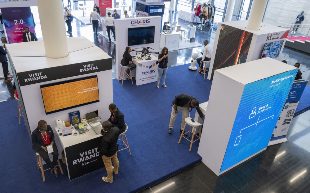 A view of an exhibition that was set at Mobile World Congress Africa 2022  that took place in Kigali on  October 25, 2022. Courtesy