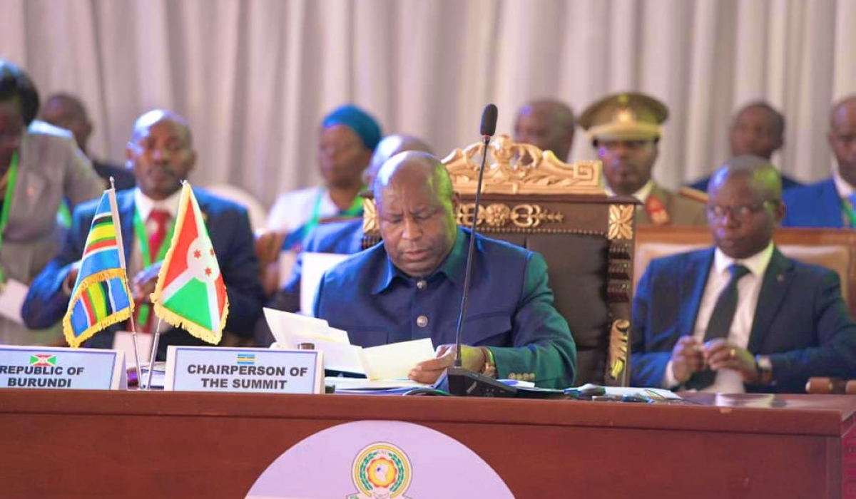 Burundi President, Évariste Ndayishimiye, who is also EAC Chairperson, chaired the 21st Extraordinary EAC Heads of State Summit, on Wednesday, May 31, 2023, in Bujumbura. Courtesy