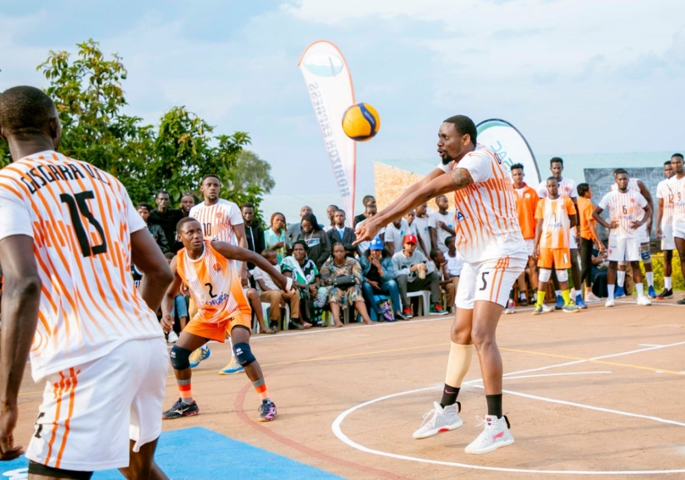 Gisagara Volleyball Club players  during  Rutsindura Memorial on June 19,2022. The 19th edition of the annual Rutsindura volleyball Memorial Tournament will be held on the weekend of June 10-11. Courtesy