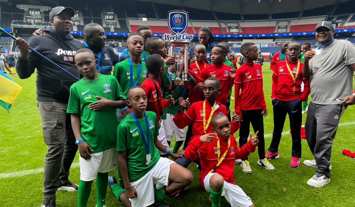 Rwanda&#039;s PSG Academy clinched the PSG Academy World Cup in the boys&#039; U-13 category after beating Brazil 7-6 in a penalty shootout following a 1-1 draw in normal time, in May 2022.