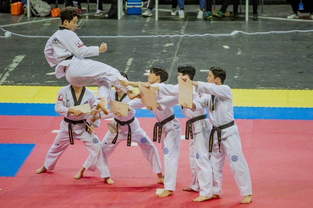 Kukkiwon Taekwondo Demonstration Team which thrilled revelers with entertaining demonstrations over the weekend at BK Arena. Courtesy