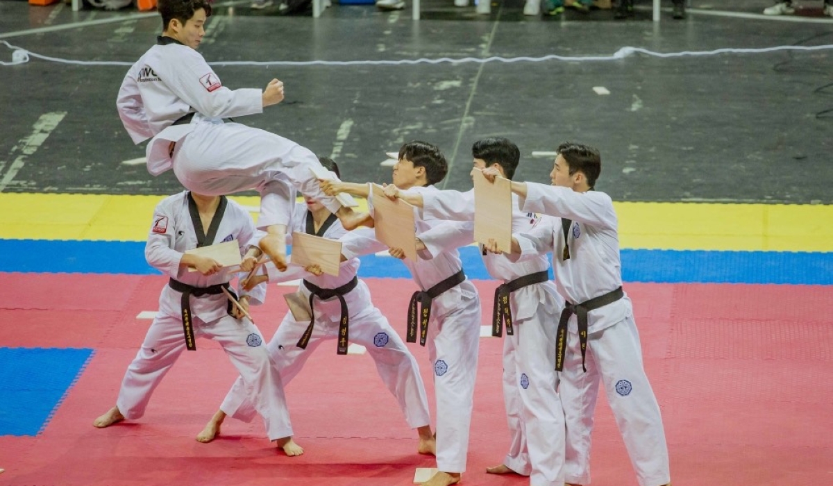 Kukkiwon Taekwondo Demonstration Team which thrilled revelers with entertaining demonstrations over the weekend at BK Arena. Courtesy