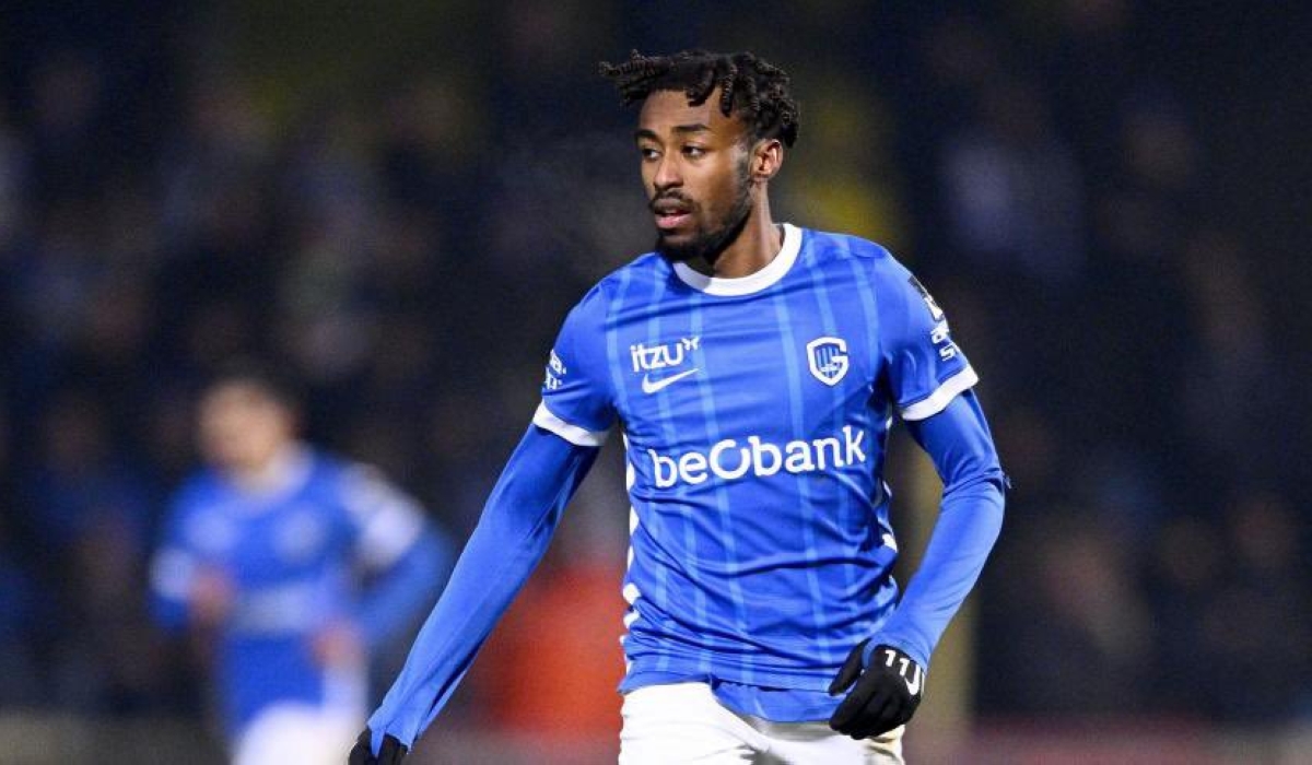 Mike Tresor Ndayishimiye whose side Genk threw their chance of winning the Belgian Pro League title away after they conceded a late equalizer from Royal Antwerp. Courtesy