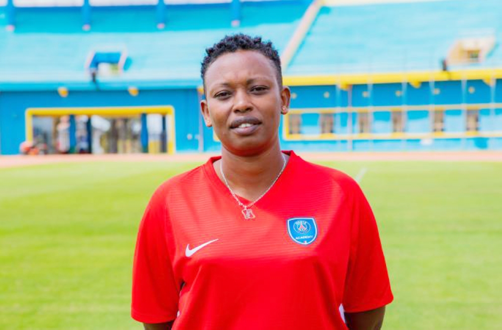 Paris Saint-Germain Academy of Rwanda head coach Grace Nyinawumuntu.