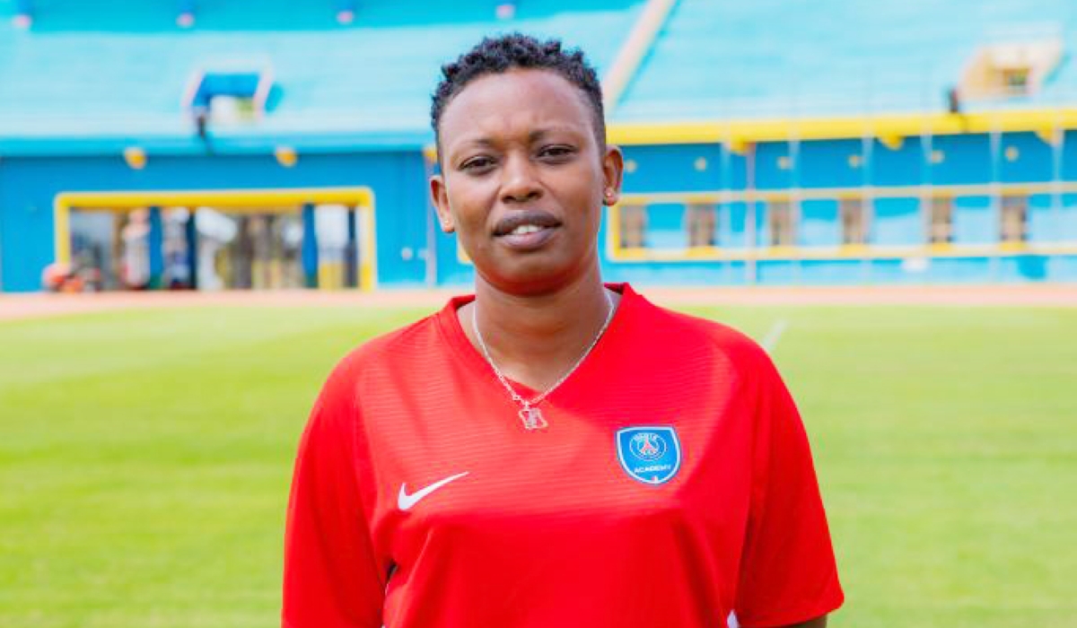 Paris Saint-Germain Academy of Rwanda head coach Grace Nyinawumuntu.