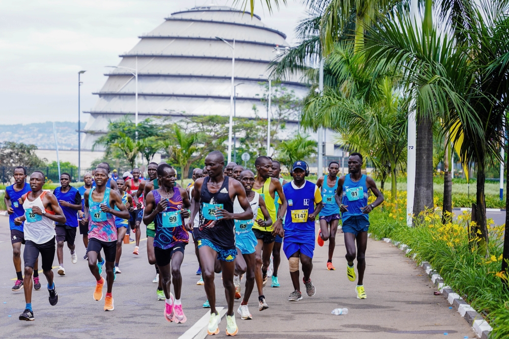 Athletes compete during the Kigali International Peace marathon  on May 29, 2022. Photo File