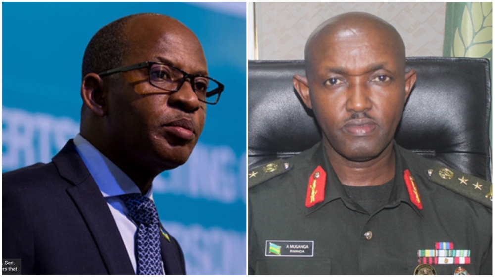 Brig. Gen. Francis Mutiganda (L) and Maj. Gen Aloys Muganga are among the officers that have been dismissed from army.
