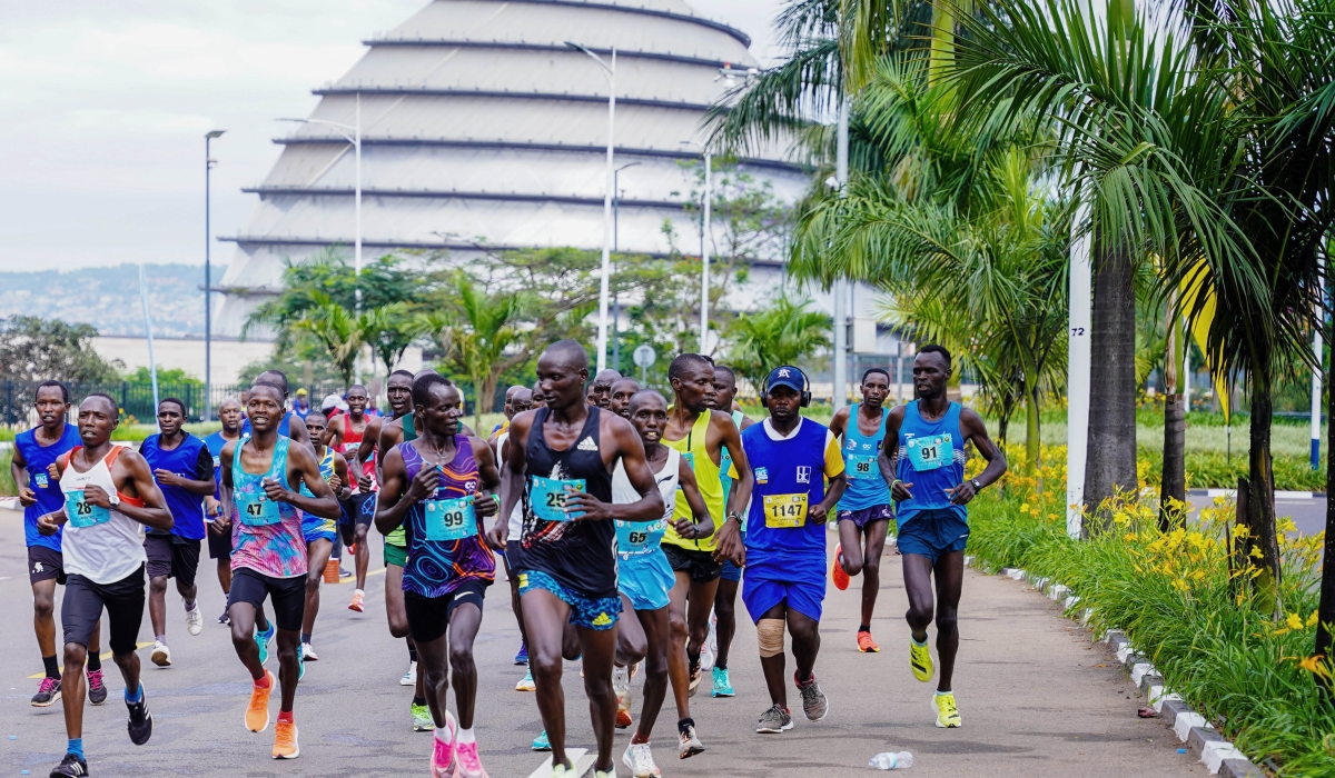 Athletes compete during the Kigali International Peace marathon  on May 29, 2022. Photo File