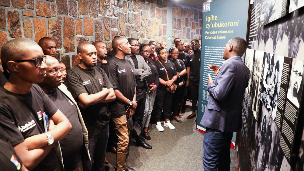 Students and staff of University of Kigali during a tour of Kigali Genocide Memorial on Thurday, June 8. All photos by Craish Bahizi