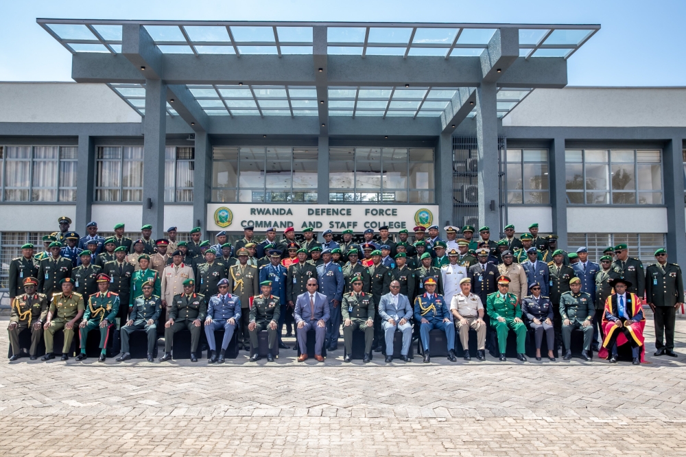 Officials and graduates pose for a group photo at the event .There were 17 officers from various countries across Africa. Courtesy Officials and graduates pose for a group photo at the event .There were 17 officers from various countries across Africa. Courtesy