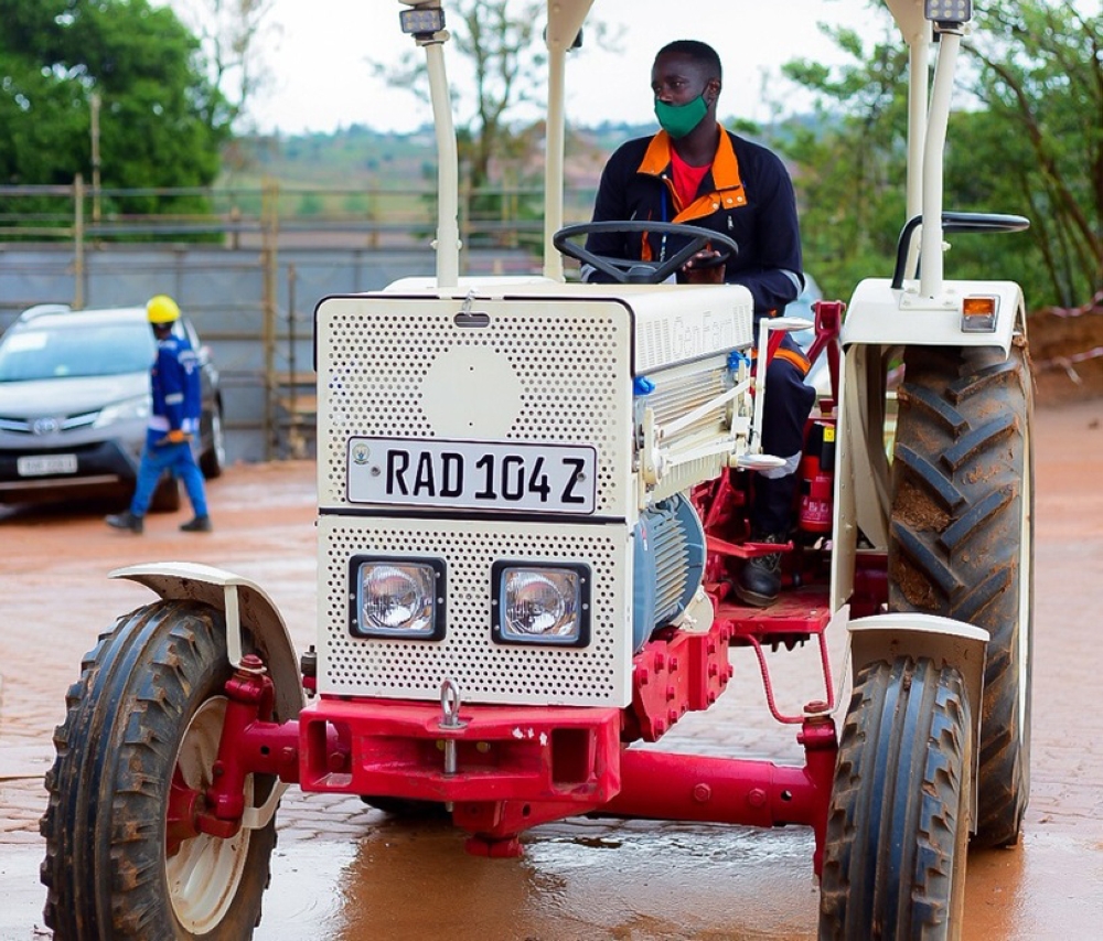 A Volkswagen GenFarm electric tractor. Such tractors are expected to support agricultural mechanisation in Rwanda (Volkswagen).