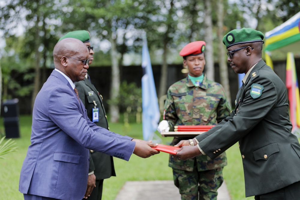 Minister of Defence Juvenal Marizamunda graced the graduation on Friday, June 9. 