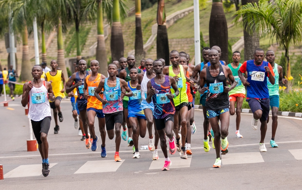 Athletes compete during the Kigali International Peace Marathon on May 29, 2022. Dan Nsengiyumva